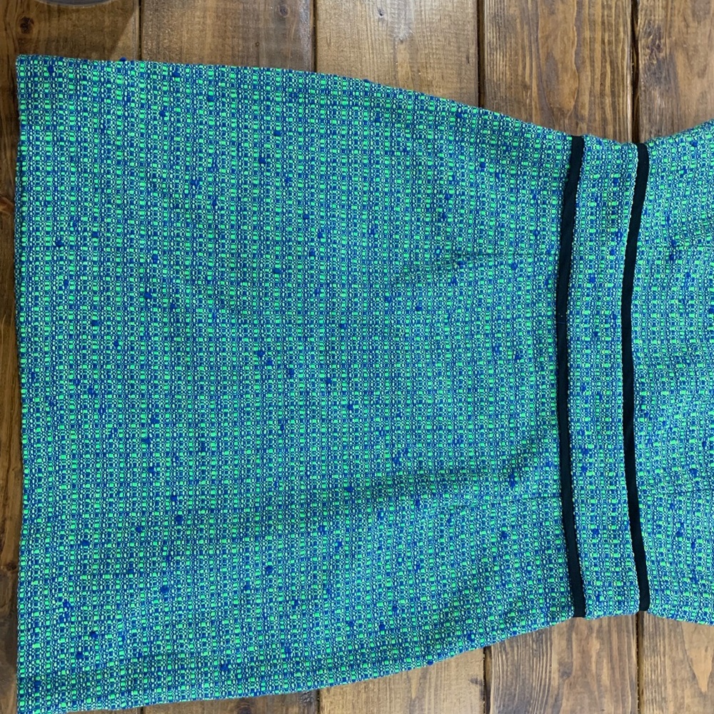 2/$30 Topshop Tweed Dress Size 10 Green & Blue - Picture 2 of 7
